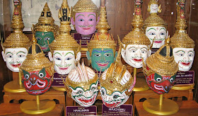 Khon masks on display