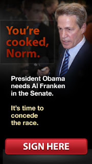 You're cooked, Norm. President Obama needs Al Franken in the Senate. It's time to concede the race.