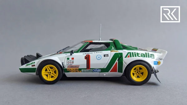 1:43 Spark Lancia Stratos HF, Rallye Monte-Carlo 1977, Winners: S. Munari / S. Maiga