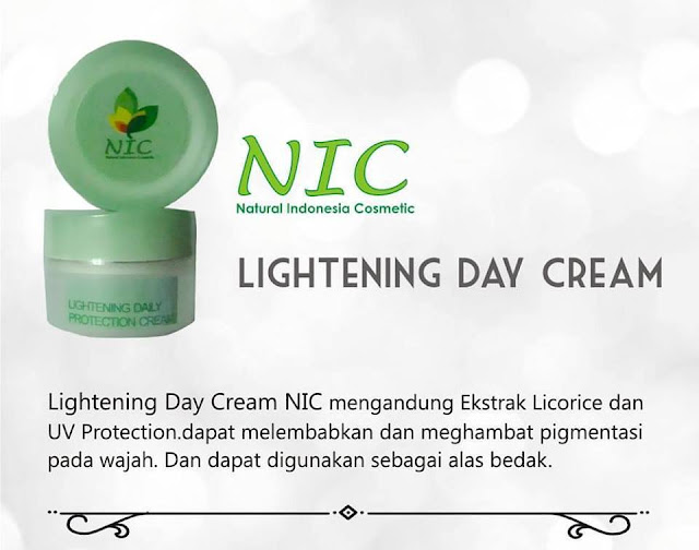 NIC, day cream, cream siang, pencerah wajah, alami, BPOM