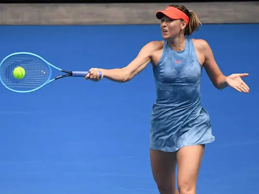 Maria Sharapova Playing Tennis
