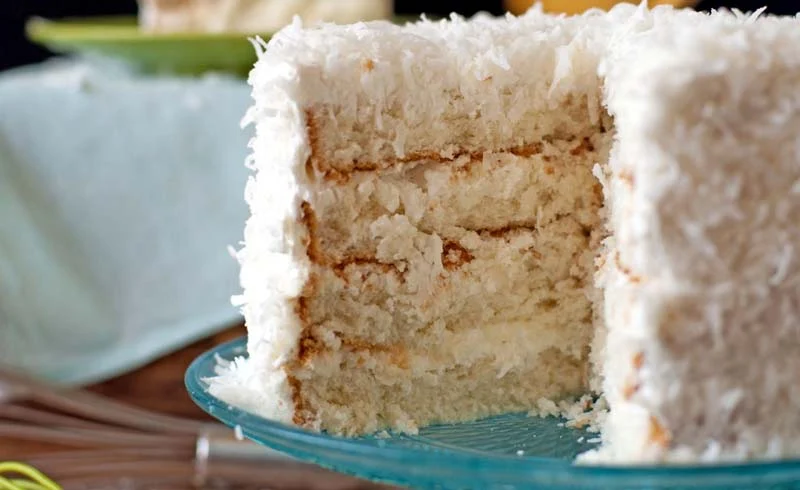 Coconut Layer Cake with Marshmallow 