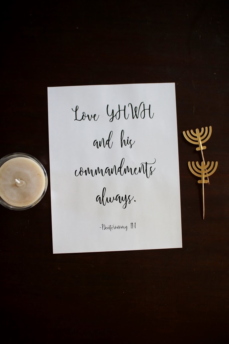 Love YHWH and his commandments always. -Deuteronomy 11:1 free Bible verse printable | Land of Honey