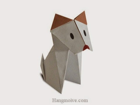 Cách gấp, xếp con Chó dingo bằng giấy origami - Video hướng dẫn xếp hình - How to make a Dingo Dog