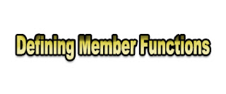 Defining Member Functions