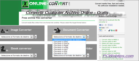 convertir online gratis 