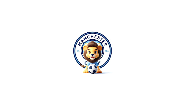 Cute Lion Mascot for Manchester City HD Wallpaper