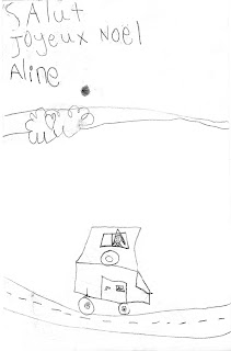 frances's drawing of the van for her teacher