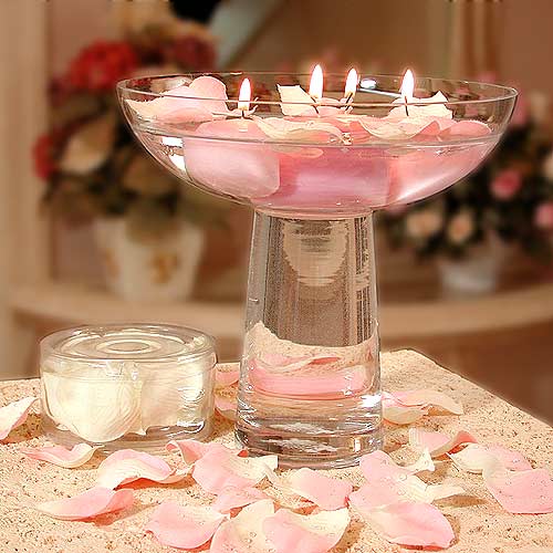 Table decoration Ideas Use of fire and water element can create a wow