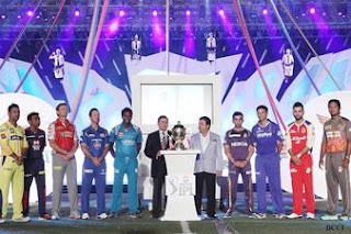 IPL Teams, Team Captain with Trophy, Captains of IPL 2013,IPL 2013
