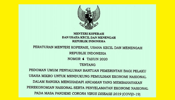 Peraturan Menteri Koperasi dan UKM (Permen KUKM) Nomor 6 Tahun 2020