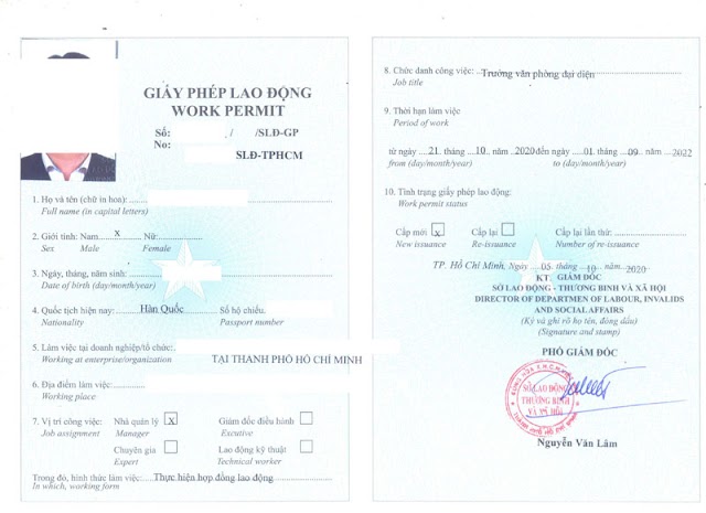 Dịch vụ gia hạn work permit cho người lao động nước ngoài