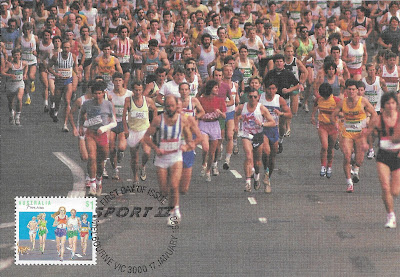 Maxi-cartes  "Série II sport - Fun Run" - Australie 1990
