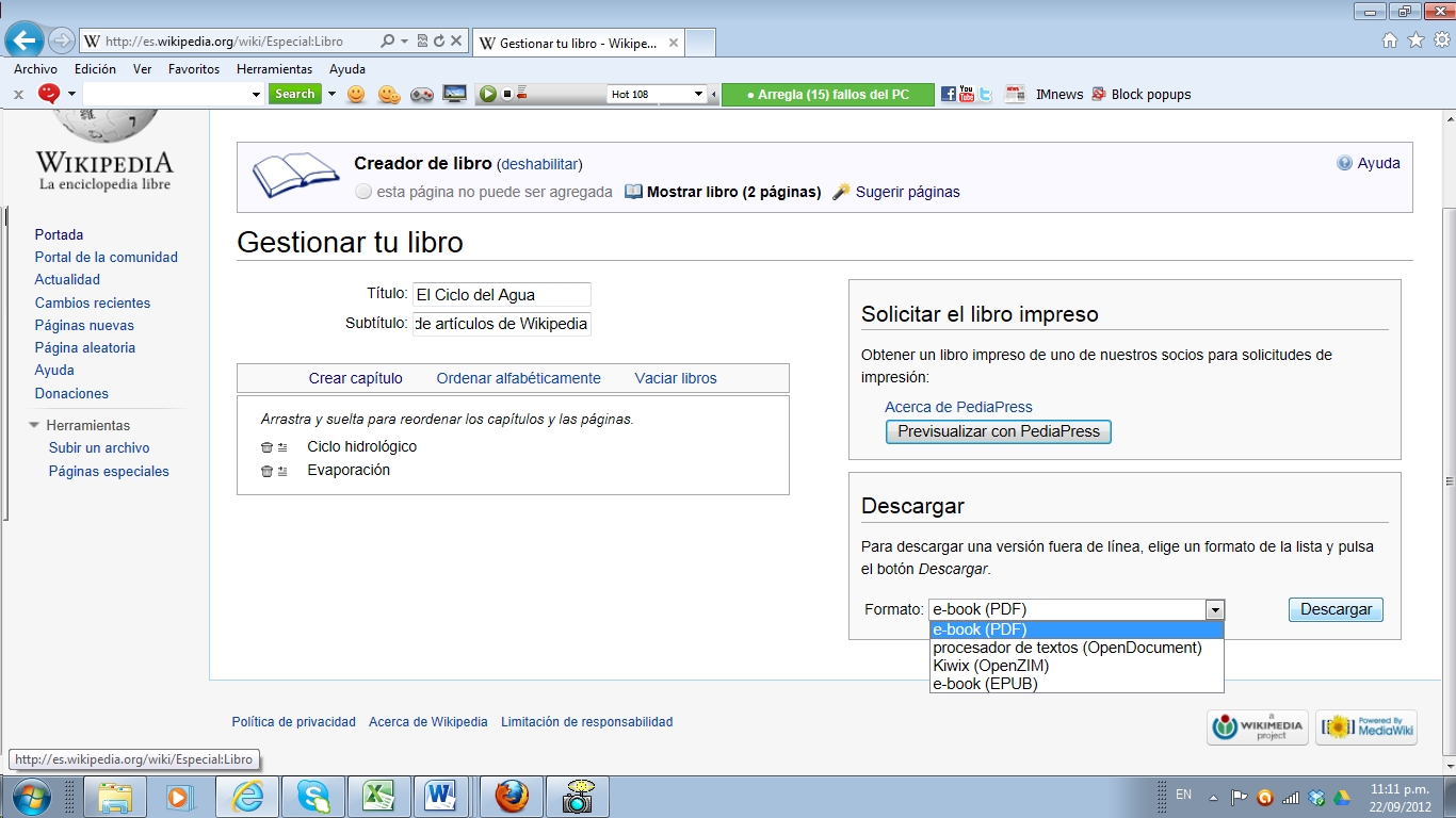 Virginia Caccuri: Crear un libro con Wikipedia