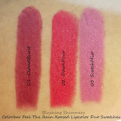 Colorbar Feel The Rain xposed duo swatches