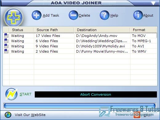 AoA Video Joiner : un logiciel gratuit pour joindre les vidéos