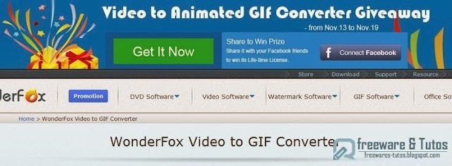 Offre promotionnelle : WonderFox Video to GIF Converter gratuit !