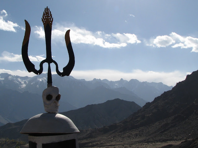 View from Diskit Monastery in Ladakh