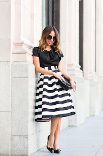 Image result for black and white look con faldas