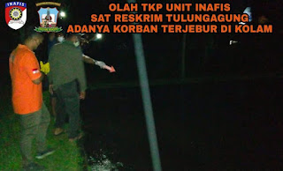 Bocah 11 Tahun Tewas Tenggelam di Kolam Ikan, Unit Inafis Sat Reskrim Polres Tulungagung Kembali Olah TKP