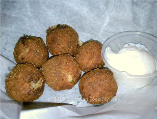 Sauerkraut Balls with Horseradish Sour Cream