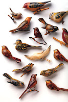 Hand Carved Wood Birds