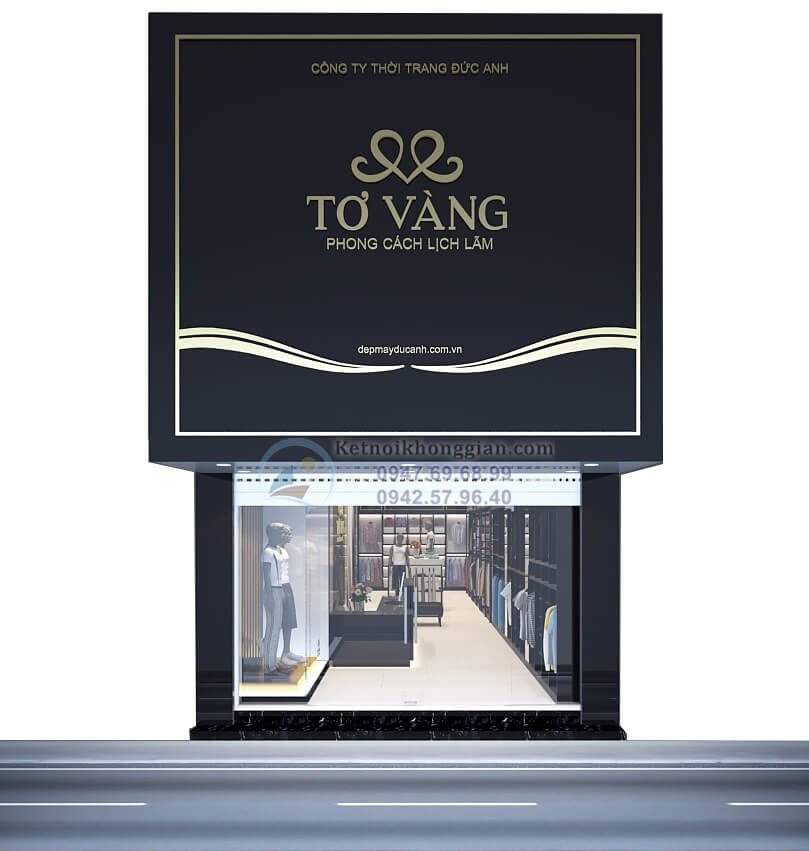 thiết kế cửa hàng thời trang nam