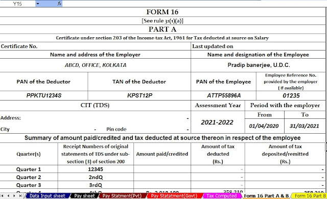 Income Tax Calculator for A.Y.2021-22