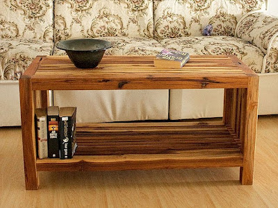 Furniture teak table with rack, Wood Furniture, Table, Natural Furniture