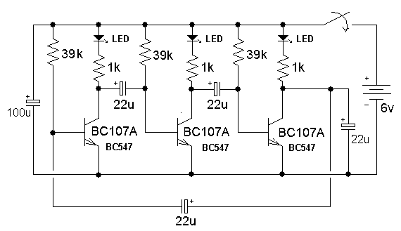  Skema lampu led berjalan Kumpulan skema elektronika 