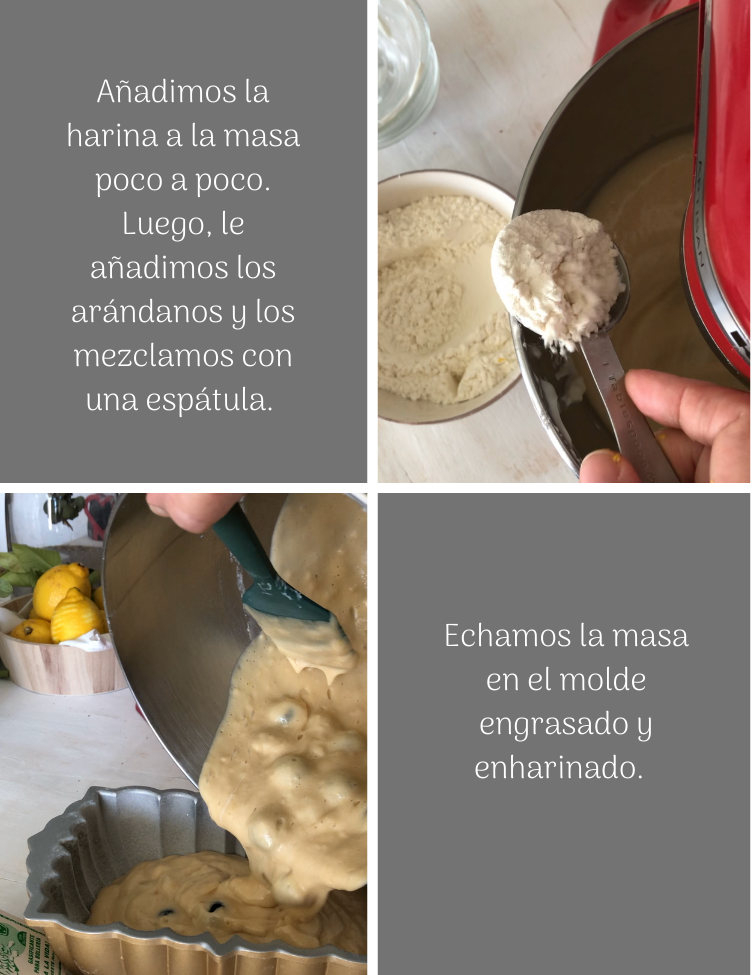 preparación-bizcocho-sencillo-de-limon-y-arandanos-con-yogur