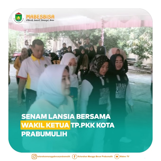 Senam Lansia Bertempat di Balai Karya Di Hadiri Oleh Ibu Wakil Ketua TP.PKK Kota Prabumulih Dan Ibu Sekda Kota Prabumulih