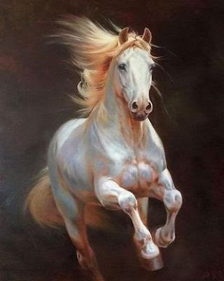 Hermosa imagen de caballo al galope