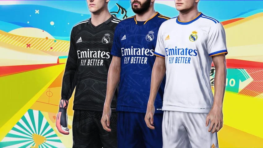 Real Madrid 2021-2022 Kits For eFootball PES 2021