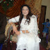 Gorgeous aunty looking awesome in expensive white dress