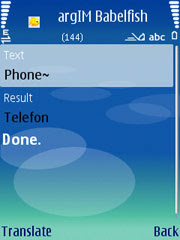 argIM Babelfish - JAVA Mobile Translator