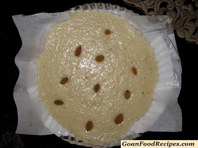 decorate the doce bhaji with dry fruits