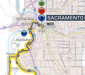 Sacramento ATOC 2016 route map near start and finish