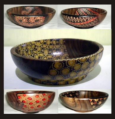 Batik Wooden Bowl