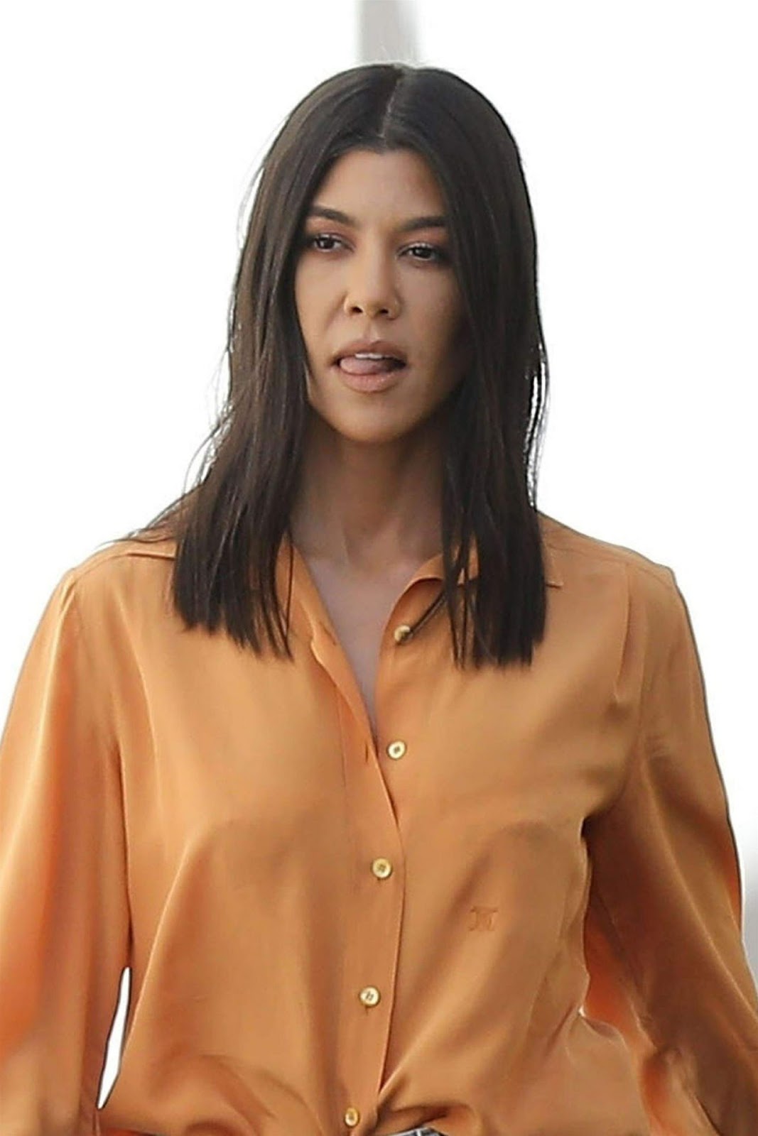 Kourtney Kardashian in casual style out photo
