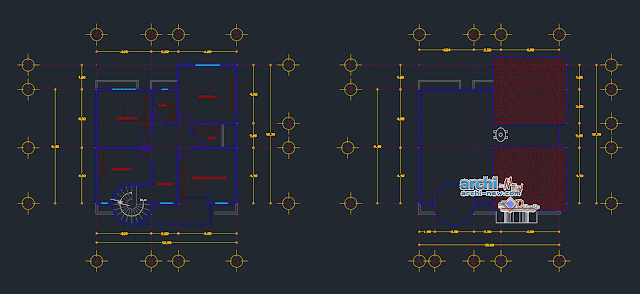 House two levels in AutoCAD 