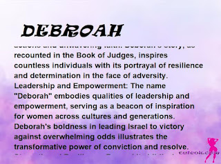 ▷ meaning of the name DEBROAH (✔)