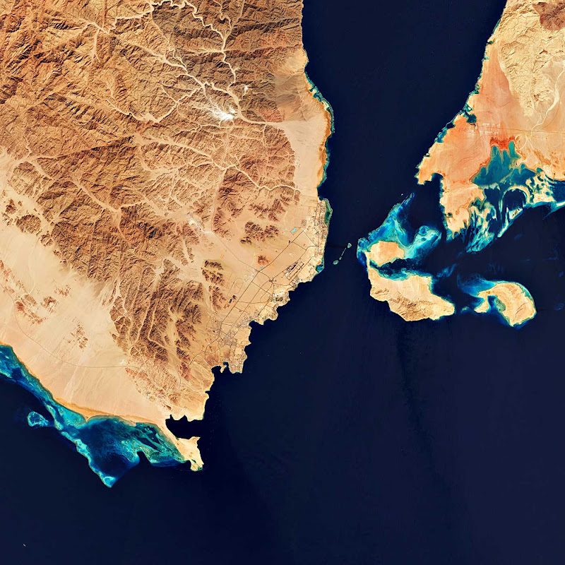 Satélite mostra Sharm El-Sheikh, palco da COP27, vista do espaço