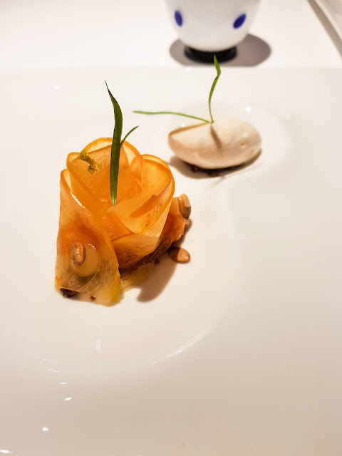 Predessert: zucca, cachi ed un gelato al brandy