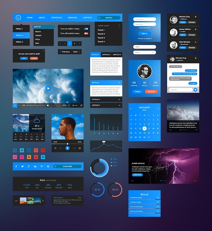 UI-UX Free PSD Design Template