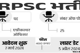 राजस्थान एग्रीकल्चर ऑफिसर एग्जाम का नोटिफिकेशन 2024; सैलरी लेवल एल 14 (Rajasthan Agriculture Officer Exam Notification 2024; Salary Level L 14)