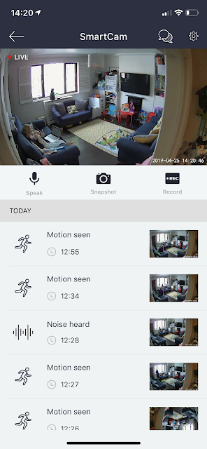 Neos SmartCam camera view on app screenshot