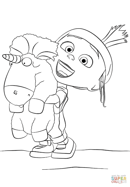Click The Agnes With Unicorn Coloring Pages To View Printable Version Or  Color It Online Patible With Ipad And Android Tablets