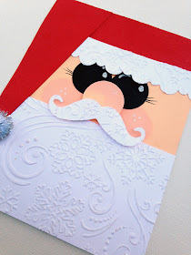 Embossed Santa Card @craftsavvy #craftwarehouse #christmas #holiday #diy #card