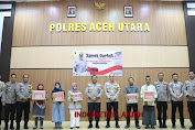 Kapolres Aceh Utara Terima Aspirasi dan Bagikan Bantuan Sosial Kepada Masyarakat
